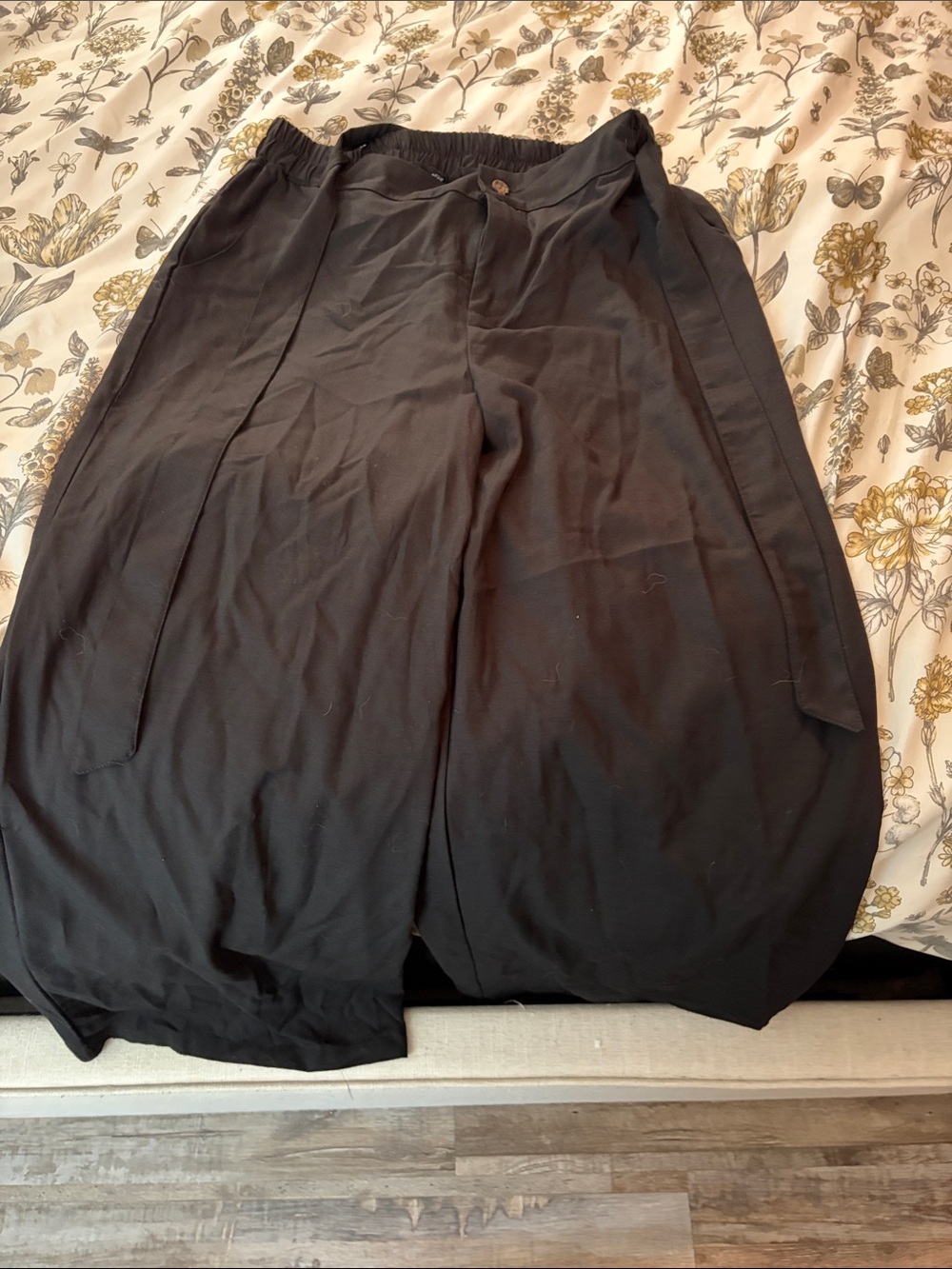 Black Wide Leg Women's Pants